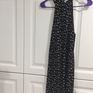 Black dress with small white flowers